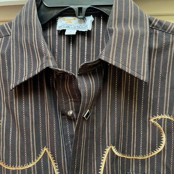 Vintage Panhandle Slim Mens Western Dress Shirt Snap buttons Size Small - Picture 13 of 13